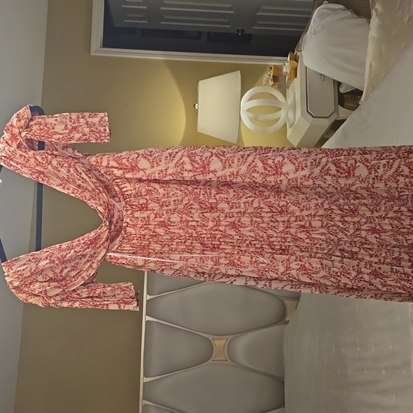 Olivaceous Red Floral Maxi Dress Size S - Picture 5 of 12